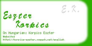 eszter korpics business card